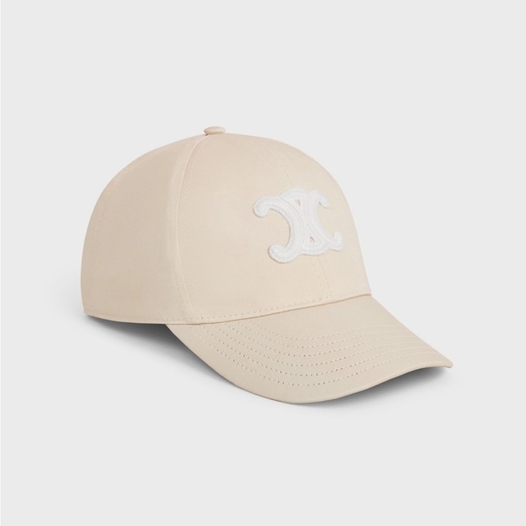 Celine TRIOMPHE BASEBALL CAP hat Vanilla beige Small - Picture 1 of 11